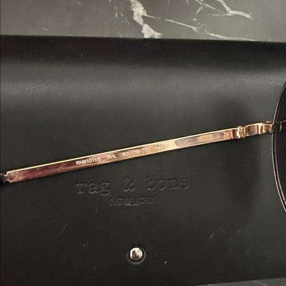 Rag & Bone Black and Gold Sunglasses main image 9